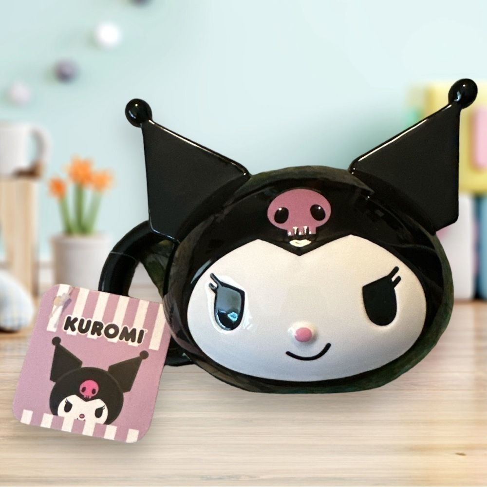 NWT Kuromi Mug Head Collectible Sanrio BIOWORLD Kawaii Hello Kitty New with Tags